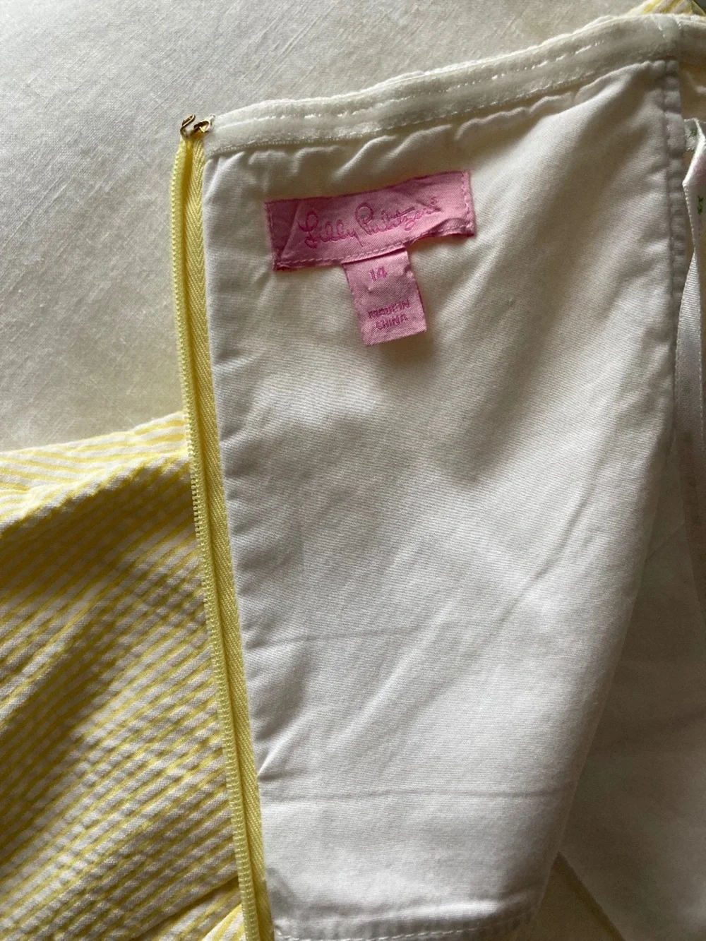 Lilly Pulitzer Strapless Yellow Textured Fit-and-Flare Dress - Picture 4 of 4